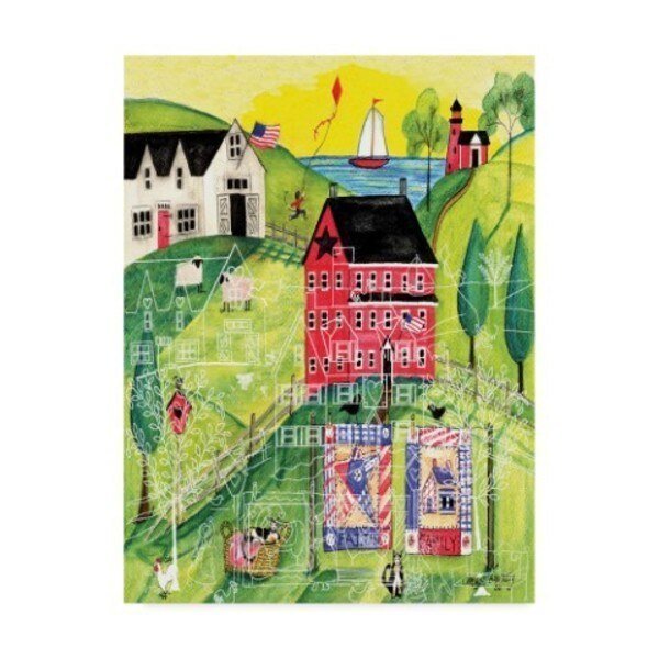 Cheryl Bartley 'Faith Family Red Farmhouse' Canvas Art, 18x24, Trademark Fine Art, Mfr#: ALI41164-C1824GG